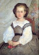 Pierre-Auguste Renoir Mademoiselle Romaine Lancaux oil